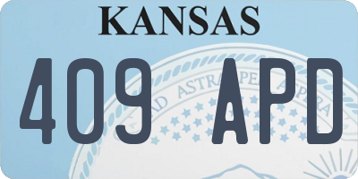 KS license plate 409APD