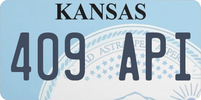 KS license plate 409API