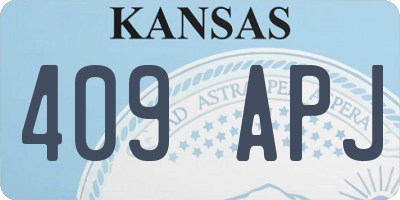 KS license plate 409APJ