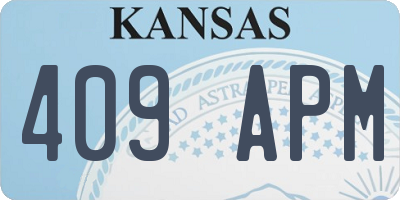 KS license plate 409APM