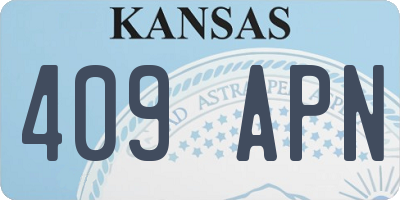 KS license plate 409APN