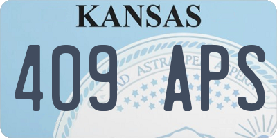 KS license plate 409APS