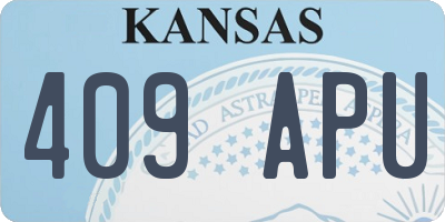 KS license plate 409APU