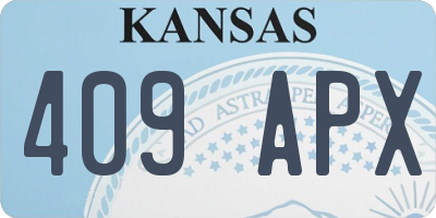 KS license plate 409APX