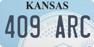 KS license plate 409ARC