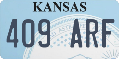KS license plate 409ARF