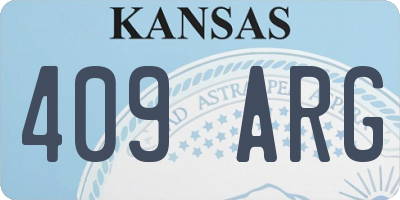 KS license plate 409ARG