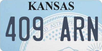 KS license plate 409ARN