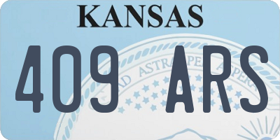 KS license plate 409ARS
