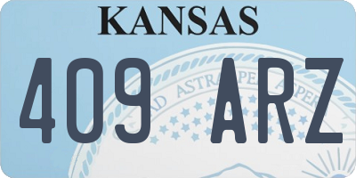 KS license plate 409ARZ