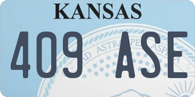 KS license plate 409ASE