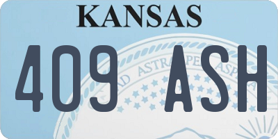KS license plate 409ASH
