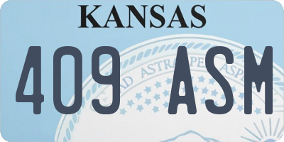 KS license plate 409ASM