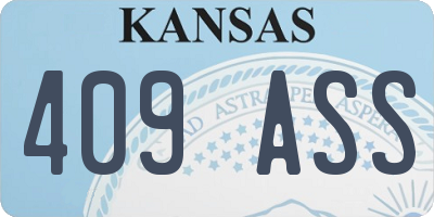 KS license plate 409ASS
