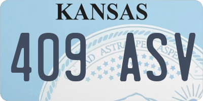 KS license plate 409ASV