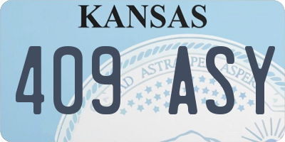 KS license plate 409ASY