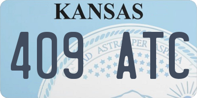 KS license plate 409ATC