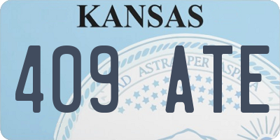 KS license plate 409ATE