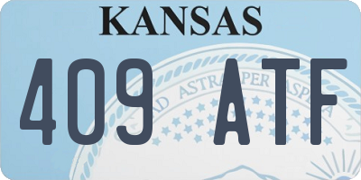 KS license plate 409ATF
