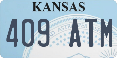 KS license plate 409ATM