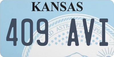 KS license plate 409AVI