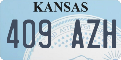 KS license plate 409AZH