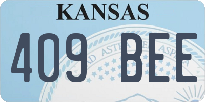 KS license plate 409BEE