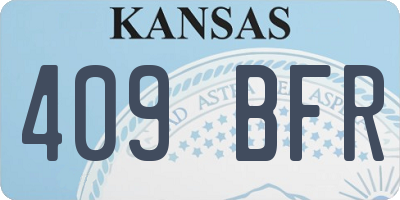KS license plate 409BFR