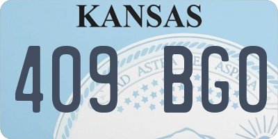 KS license plate 409BGO