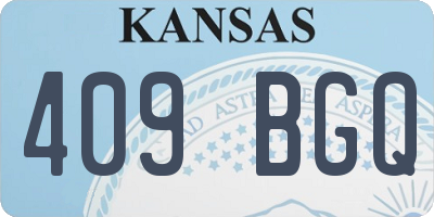 KS license plate 409BGQ
