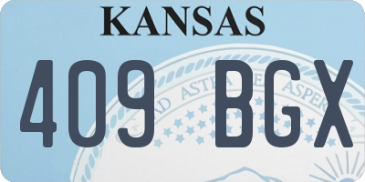 KS license plate 409BGX