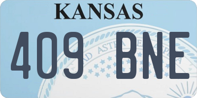 KS license plate 409BNE