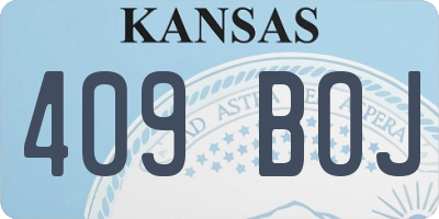 KS license plate 409BOJ