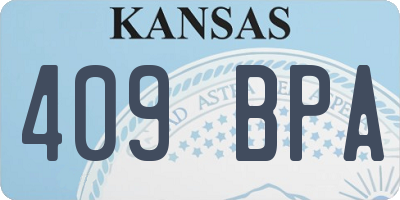 KS license plate 409BPA