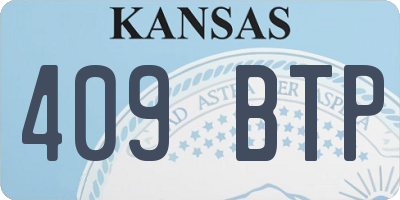 KS license plate 409BTP