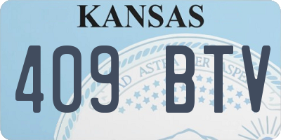KS license plate 409BTV