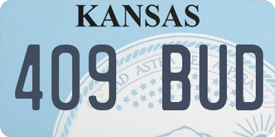 KS license plate 409BUD