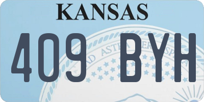 KS license plate 409BYH