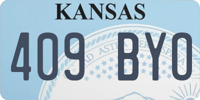 KS license plate 409BYO
