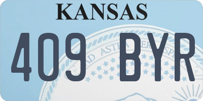 KS license plate 409BYR