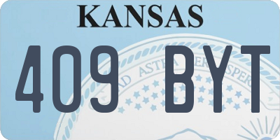 KS license plate 409BYT