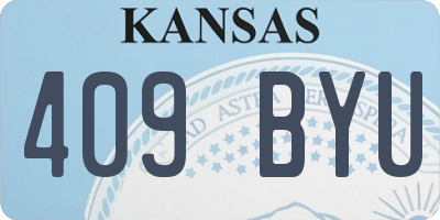 KS license plate 409BYU