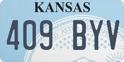 KS license plate 409BYV