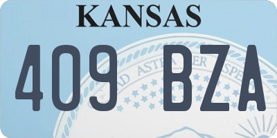 KS license plate 409BZA