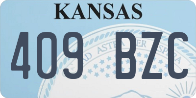KS license plate 409BZC