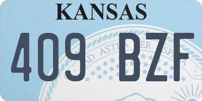 KS license plate 409BZF