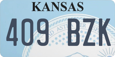 KS license plate 409BZK