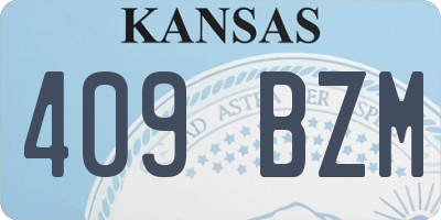 KS license plate 409BZM