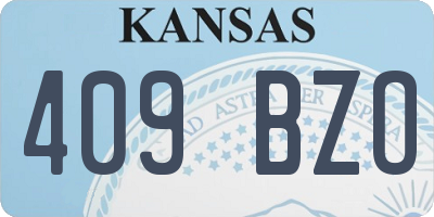 KS license plate 409BZO