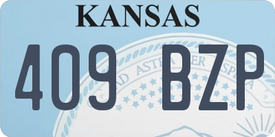 KS license plate 409BZP